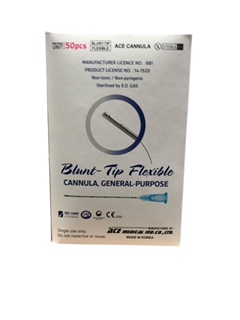 Ace Flexible Micro Dermal Filler Cannula – 30G x 25mm – Box of 50